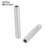 uxcell Lamp Pipe Nipple, M6 Thread 35mm Length Hollow Lamps Repair Part Hardware for Lamp Lights, Zinc Plated Silver Tone, Pack of 30 view 2