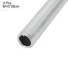 uxcell Lamp Pipe Nipple, M10 Thread 280mm Length Hollow Lamps Repair Part Hardware for Lamp Lights, Zinc Plated Silver Tone, Pack of 3 view 2