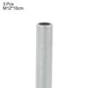 uxcell Lamp Pipe Nipple, M12 Thread 100mm Length Hollow Lamps Repair Part Hardware for Lamp Lights, Zinc Alloy Silver Tone, Pack of 3 view 2