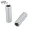 uxcell Lamp Pipe Nipple, M8 Thread 25mm Length Hollow Lamps Repair Part Hardware for Lamp Lights, Zinc Plated Silver Tone, Pack of 30 view 2