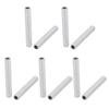 uxcell Lamp Pipe Nipple, M8 Thread 55mm Length Hollow Lamps Repair Part Hardware for Lamp Lights, Zinc Plated Silver Tone, Pack of 10 view 1