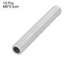 uxcell Lamp Pipe Nipple, M8 Thread 55mm Length Hollow Lamps Repair Part Hardware for Lamp Lights, Zinc Plated Silver Tone, Pack of 10 view 2