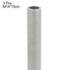 uxcell Lamp Pipe Nipple, M14 Thread 100mm Length Hollow Lamps Repair Part Hardware for Lamp Lights, Zinc Alloy Silver Tone, Pack of 3 view 2