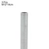 uxcell Lamp Pipe Nipple, M12 Thread 140mm Length Hollow Lamps Repair Part Hardware for Lamp Lights, Zinc Alloy Silver Tone, Pack of 3 view 2
