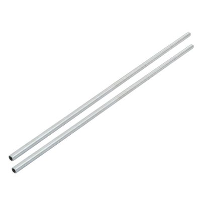 uxcell Lamp Pipe Nipple, M10 Thread 500mm Length Hollow Lamps Repair Part Hardware for Lamp Lights, Zinc Plated Silver Tone, Pack of 2