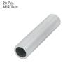 uxcell Lamp Pipe Nipple, M12 Thread 50mm Length Hollow Lamps Repair Part Hardware for Lamp Lights, Zinc Alloy Silver Tone, Pack of 20 view 2