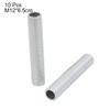 uxcell Lamp Pipe Nipple, M12 Thread 65mm Length Hollow Lamps Repair Part Hardware for Lamp Lights, Zinc Alloy Silver Tone, Pack of 10 view 2