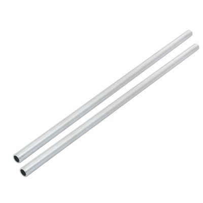 uxcell Pack of 2 Lamp Pipe Nipple M10 Thread 320mm L Hollow Silver Tone