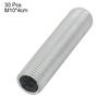 uxcell Lamp Pipe Nipple, M10 Thread 40mm Length Hollow Lamps Repair Part Hardware for Lamp Lights, Zinc Plated Silver Tone, Pack of 30 view 2