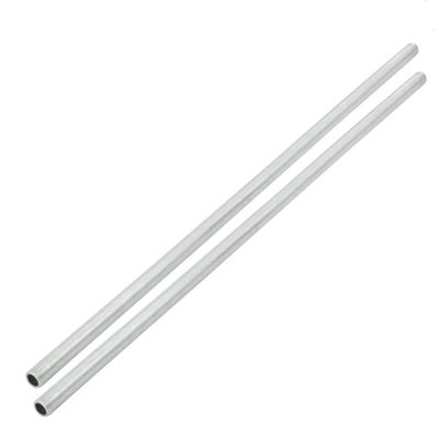 uxcell Lamp Pipe Nipple, M10 Thread 400mm Length Hollow Lamps Repair Part Hardware for Lamp Lights, Zinc Plated Silver Tone, Pack of 2