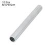 uxcell Lamp Pipe Nipple, M10 Thread 85mm Length Hollow Lamps Repair Part Hardware for Lamp Lights, Zinc Plated Silver Tone, Pack of 10 view 2