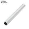 uxcell Lamp Pipe Nipple, M10 Thread 90mm Length Hollow Lamps Repair Part Hardware for Lamp Lights, Zinc Plated Silver Tone, Pack of 10 view 2