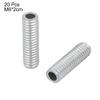 uxcell Lamp Pipe Nipple, M6 Thread 20mm Length Hollow Lamps Repair Part Hardware for Lamp Lights, Zinc Plated Silver Tone, Pack of 20 view 2