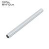 uxcell Lamp Pipe Nipple, M10 Thread 120mm Length Hollow Lamps Repair Part Hardware for Lamp Lights, Zinc Plated Silver Tone, Pack of 10 view 2