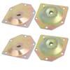 uxcell 70mmx67mmx1.2mm Zinc Plated Table Leg Mounting Plates Bronze Tone 4pcs view 1