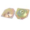 uxcell 70mmx67mmx1.2mm Zinc Plated Table Leg Mounting Plates Bronze Tone 4pcs view 2