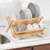 InterDesign Collapsible Bamboo Drying Natural Formbu Dish Rack view 3