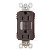Legrand Radiant 15 Amp Night Light GFCI Self-Test Tamper-Resistant Decorator Duplex Electrical Wall Power Outlet, For Indoor & Outdoor Use with Cool Touch LED, 1597NTLTRDBCC4, Dark Bronze, 1 Count view 1