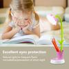 Uniwit Desk Lamp for Kids Sunflower LED Charging Table Lamp Support Eye Protection Small Desk Folding for Reading,Study and Office, Adjustable Brightness - Pink view 4