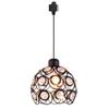 STGLIGHTING 1-Light H-Type Track Light Pendants Crystal Lampshade Black Iron Cage 4.9ft Wire Restaurant Chandelier Pendant Light Bulb Not Included view 1