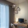 STGLIGHTING 1-Light H-Type Track Light Pendants Crystal Lampshade Black Iron Cage 4.9ft Wire Restaurant Chandelier Pendant Light Bulb Not Included view 4