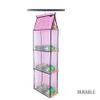 Couplebracelets88 Hang the bag after bag pouch door hanging wardrobe closet storage perspective transparent cloth dust bag (Pink) view 2