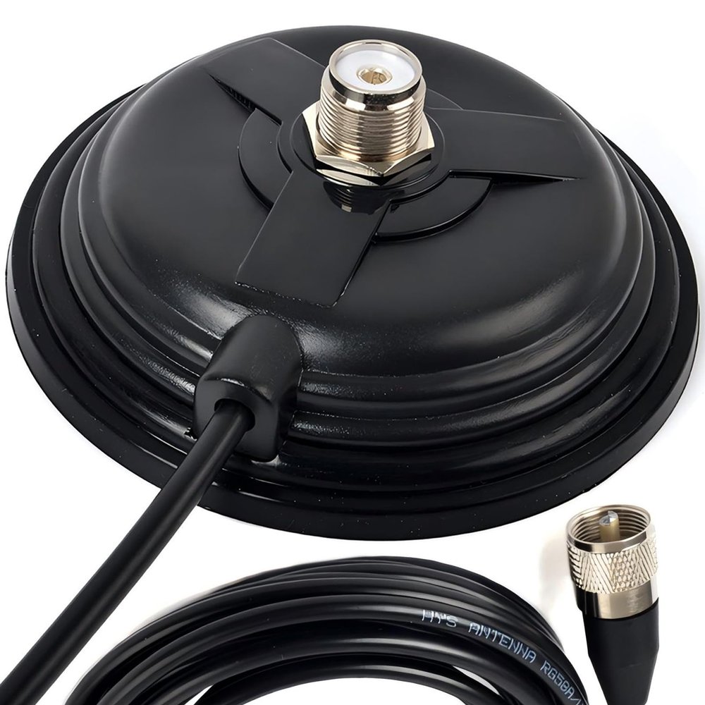 HYS SO-239 Magnet Mount Style W/5M(16.4ft) RG58 Coaxial Cable PL-259