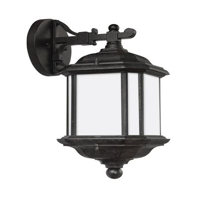 Generation Lighting 84530EN3-746 Kent LED One Light Outdoor Wall Lantern, Oxford Bronze Finish, 9 Total Watts, 15 Inch Height, 6.5 Inch Wide, Die Cast Aluminum Construction