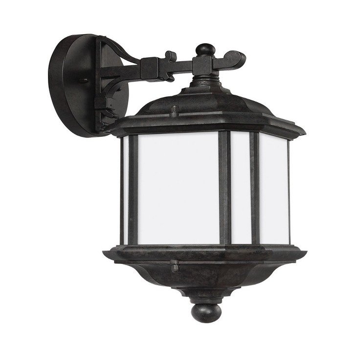 Generation Lighting 84530EN3-746 Kent LED One Light Outdoor Wall Lantern, Oxford Bronze Finish, 9 Total Watts, 15 Inch Height, 6.5 Inch Wide, Die Cast Aluminum Construction
