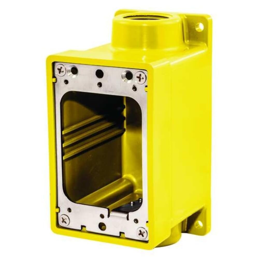 Weatherproof Electrical Box, 22 cu in, FD Box Type, 1 Gang, Rectangular Shape - 1 Each