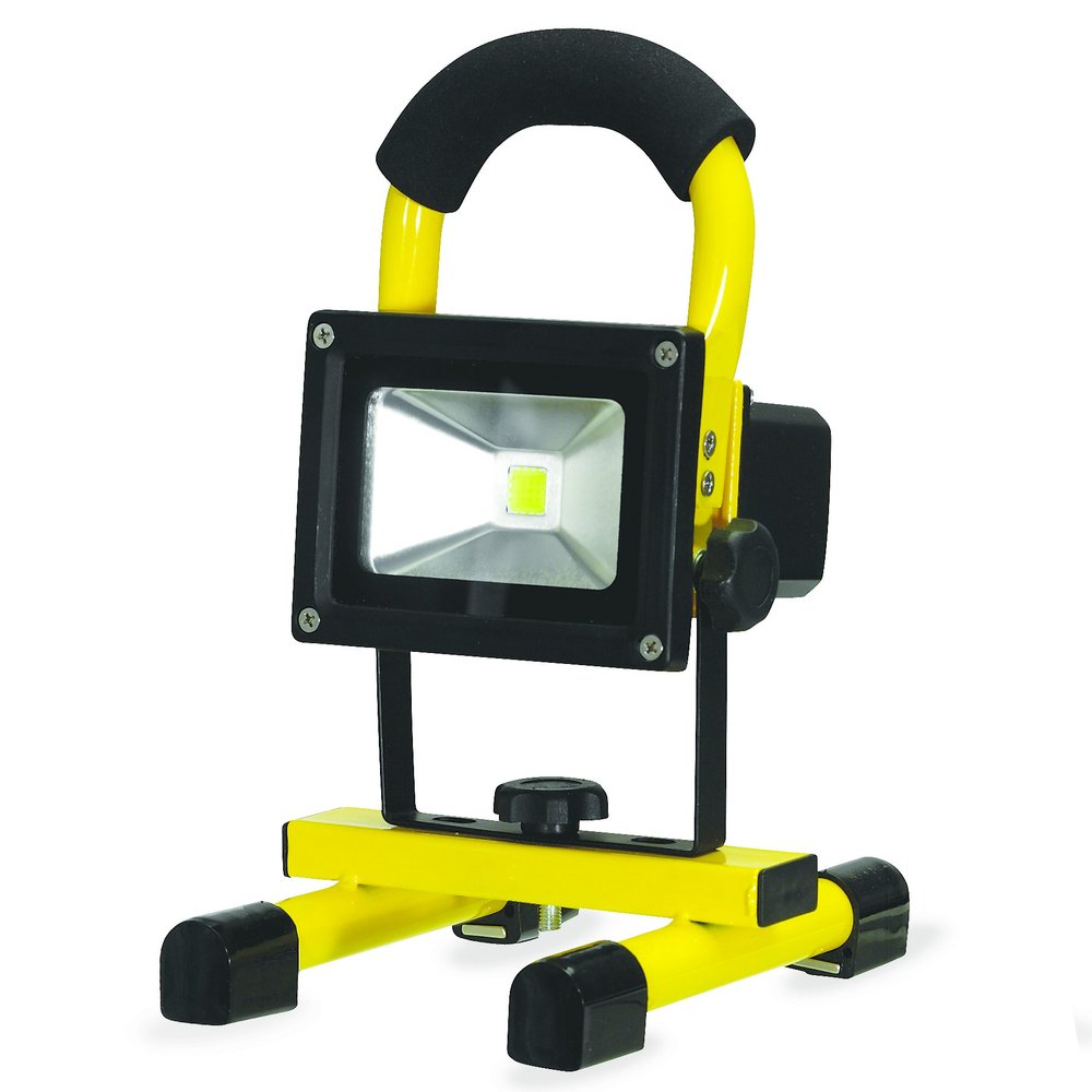 ProLight 511510 Mini 10 watt LED Rechargeable Work Light, 900 Lumens, Yellow/Black
