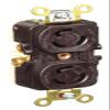 15A Duplex Locking Receptacle 2P 3W 125VAC L5-15R BN view 1