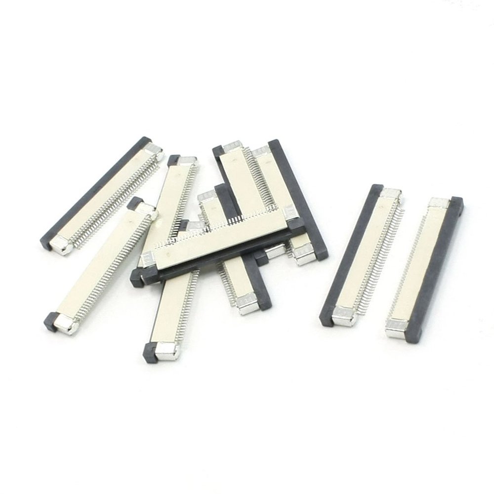 uxcell 10Pcs Single Row 0.5mm Pitch 40P Pin FPC FFC Connector for I/O