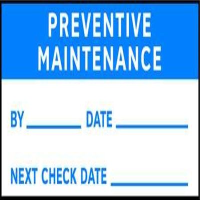 Inspection Label, ENG, Maintenance, PK350