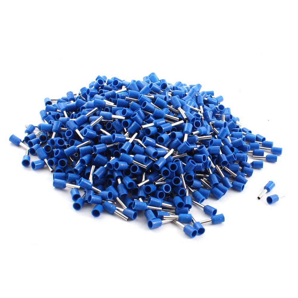 Uxcell a14101500ux0465 E1508 16AWG Tube Type Insulated Cable Ends Connectors with 1000 Piece, Blue