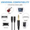 Poyiccot 1/4 to 3.5mm Adapter, 3.5mm to 1/4 Headphone Adapter, 6.35mm 1/4 inch TRS Stereo Male to 2 Dual (Mini) 1/8 inch Stereo Female Y Splitter Cable 20cm/8inch (635M-235FM) view 4