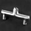 Double Shower Head Manifold Brushed Nickel view 2