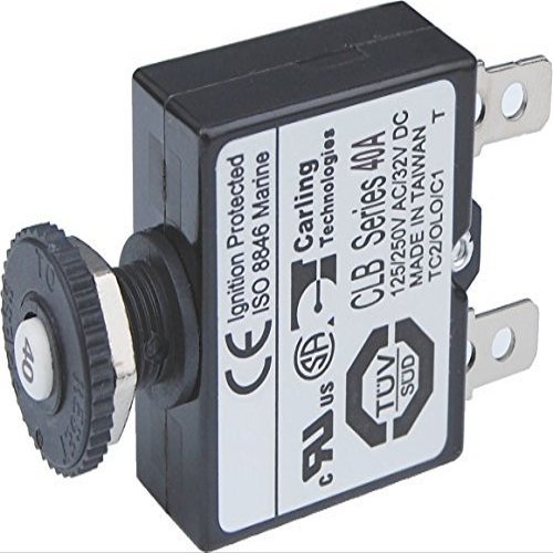 Blue Sea Systems Push Button Reset Only Quick Connect 40A Circuit Breaker, Model: 7061 (Tools & Outdoor gear supplies)