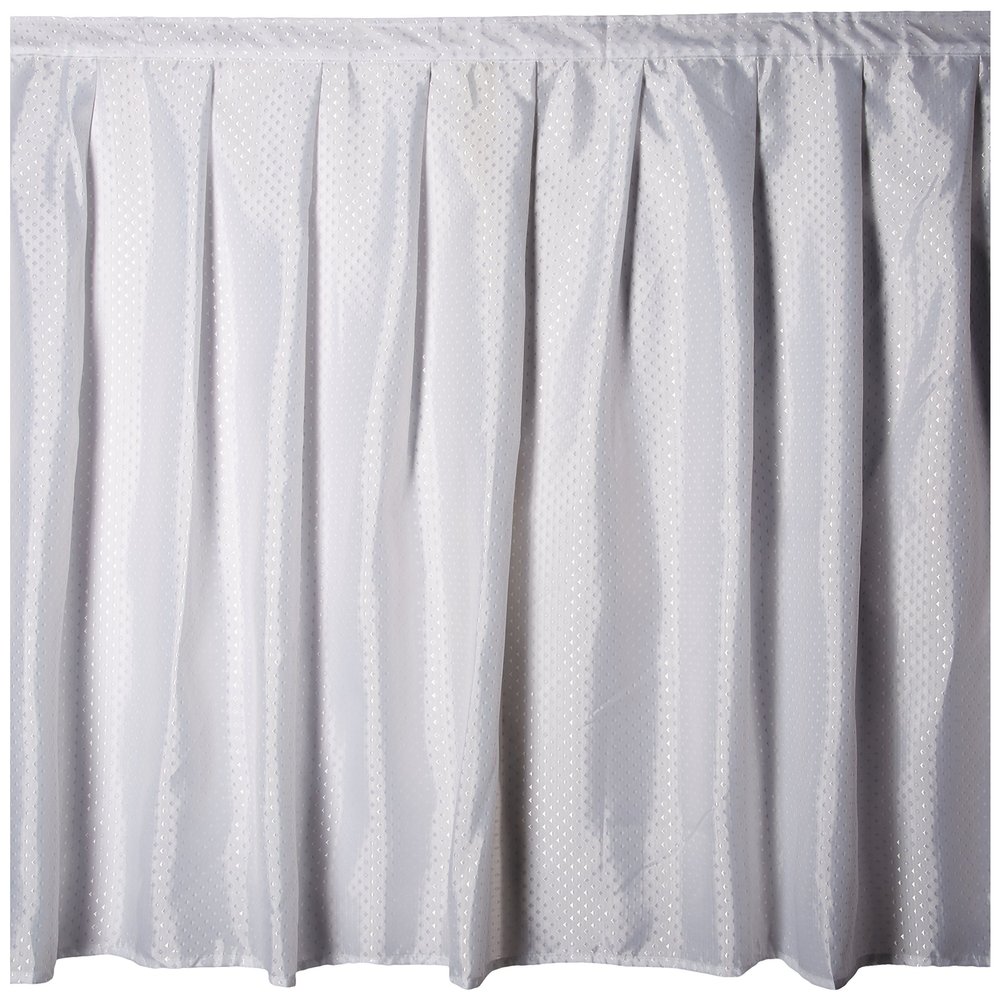 Carnation Home Fashions Lauren Dobby Fabric Sink Skirt, 56-Inch by 32-Inch, White