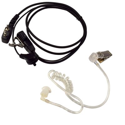HQRP 2 Pin Acoustic Tube Earpiece Headset Mic Compatible with ICOM IC-F34GT, IC-F3S, IC-F4, IC-F4000 + HQRP Sun Meter