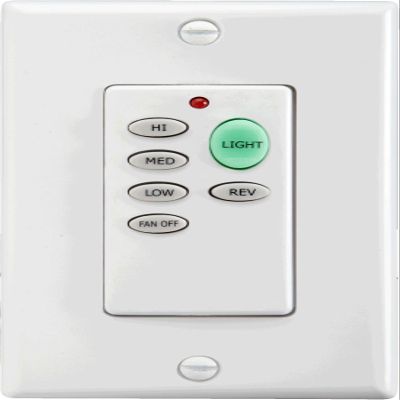 Quorum 7-1305-0, 3-Fan Speeds, Reversible & Light Dimming Wall