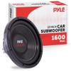 Pyle 12" Car Audio Speaker Subwoofer - 1600W High Power Bass Surround Sound Stereo Subwoofer Speaker System, Non-Press Paper Cone, 90 dB, 40 Ohm, 60 oz Magnet, 2'' 4 Layer Voice Coil, Black - PLPW12D view 1