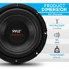 Pyle 8" Car Subwoofer Speaker - 800 Watt Dual 4 Ohm Voice Coil, Treated Foam Surround, Non-Pressed Paper Cone, 60oz Magnet - Powerful Vehicle Audio Bass Woofer for Car Stereo Systems - PLPW8D (Black) view 2