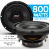 Pyle 8" Car Subwoofer Speaker - 800 Watt Dual 4 Ohm Voice Coil, Treated Foam Surround, Non-Pressed Paper Cone, 60oz Magnet - Powerful Vehicle Audio Bass Woofer for Car Stereo Systems - PLPW8D (Black) view 3