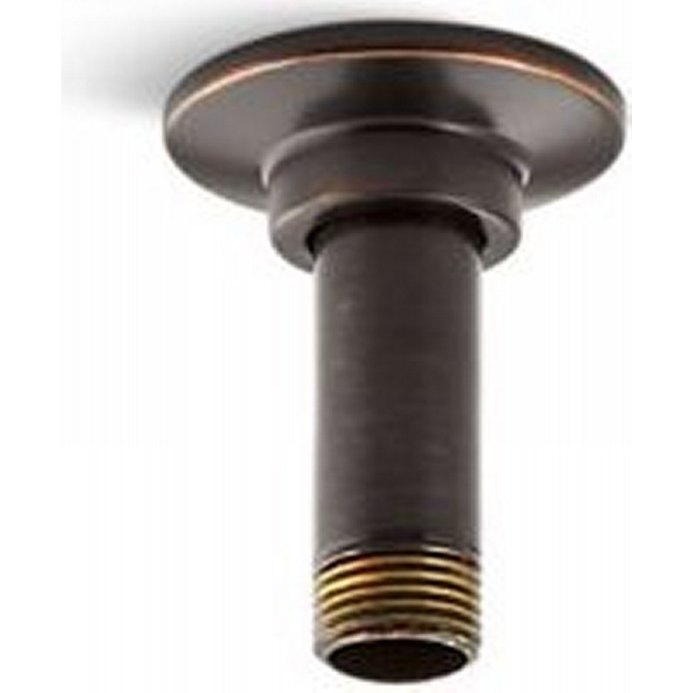Kohler K-7396-2BZ 3-Inch Straight Ceiling Mount Shower Arm and Flange, Oil Rubbed Bronze , Oil-Rubbed Bronze