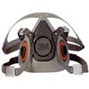 3M Half Facepiece Reusable Respirator 6200, NIOSH, Four-Point Harness, Comfortable Fit, Dual Airline Supplied Air Compatible, Bayonet Connections, Painting, Sanding, Cleaning, Medium view 1