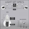 C7 OptiCore LED Commercial Outdoor Christmas Lights Heavy Duty Christmas String Lights; White Wire (25 Lights, 25 ft, Red) view 4