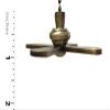 Royal Designs Ceiling Fan Pull Chain Beaded Ball Extension Chain with Decorative Fan and Light Bulb, Antique Brass, Set of 2 view 4