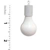 Royal Designs Celling Fan Pull Chain Beaded Ball Extension Chain with Decorative Fan and Light Bulb, White, Set of 2 view 3