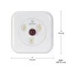 Globe Electric LED Under Cabinet Slim Puck Light 6-Pack, Universal Remote Control Included, Dimmable, Push Button On/Off Switch, White Finish, 18 Batteries Included, 3000K Soft White,26044, 55 Lumen view 2